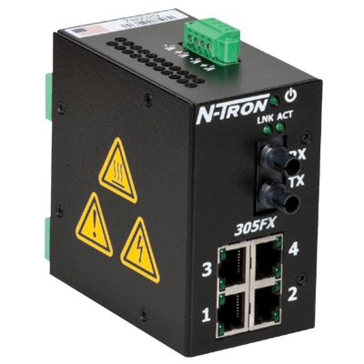 Red Lion Industrial Ethernet Switch, 305FX